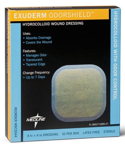 Medline - Exuderm® Odorshield™ - Hydrocolloid Dressing - MSC5575 - Packaging