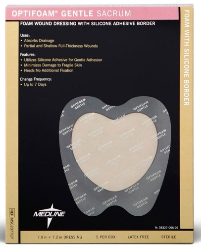 Medline - Optifoam® - Border Dressing - MSC2077EPZ - Packaging With Product