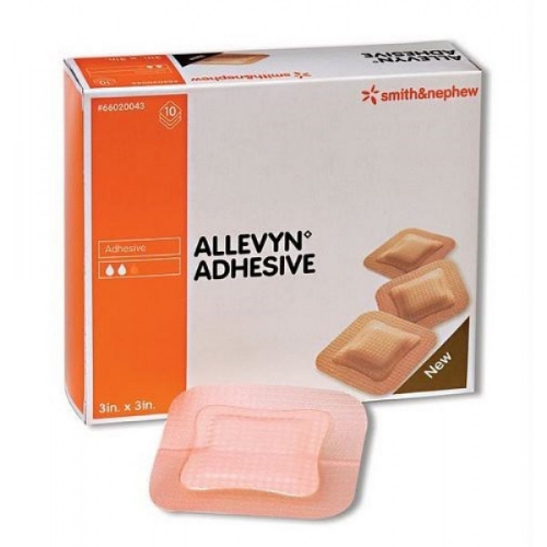 Smith & Nephew - Allevyn® - Adhesive Dressing - 66020043 - Product With Packaging