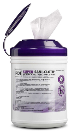 PDI - Super Sani-cloth® - Germicidal Wipe - Q55172 - Packaging With Product