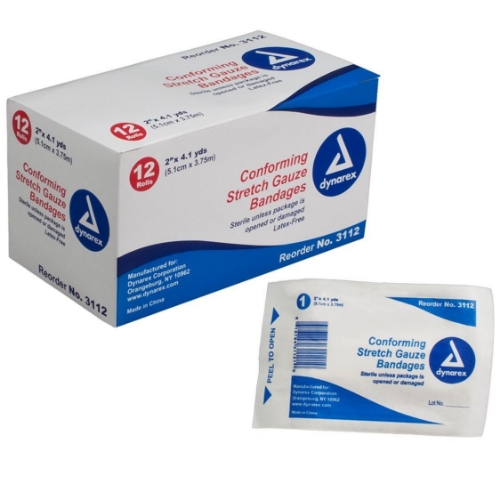 Dynarex® - Stretch Gauze Bandages - 3112 - Packaging With Product