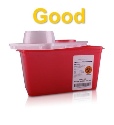Cardinal Health™ - Sharps-A-Gator™ - Chimney Top Sharps Container - 8881676236 - Product