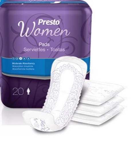 Presto® - Bladder Control Pads - BCP21201 - Packaging With Product