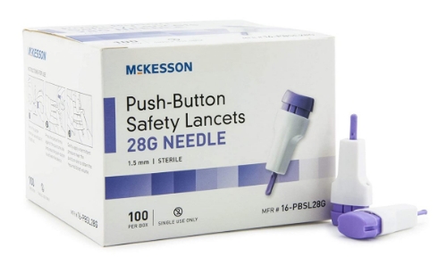McKesson - Safety Lancet - 16-PBSL28G - Packaging With Product