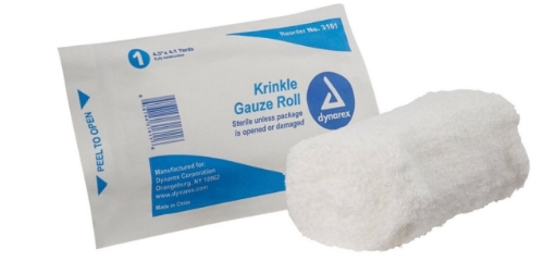 Dynarex® - Krinkle™ - Gauze Roll - 3161 - Packaging With Product
