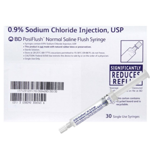 BD - PosiFlush™ - Saline Syringe Flush - 306546 - Packaging With Product