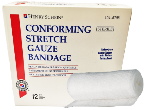 Henry Schein® - Stretch Gauze Bandages - 104-272 - Packaging With Product