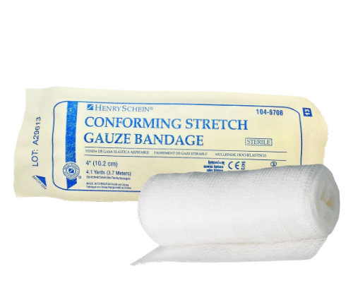 Henry Schein® - Stretch Gauze Bandages - 104-6708 - Packaging With Product