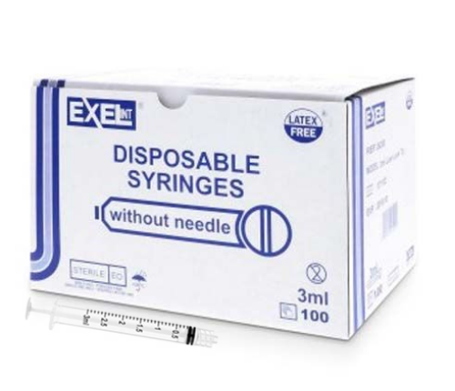 AirTite Products - Exel™ - Sterile Luer Lock Syringe - 26200 - Packaging With Product